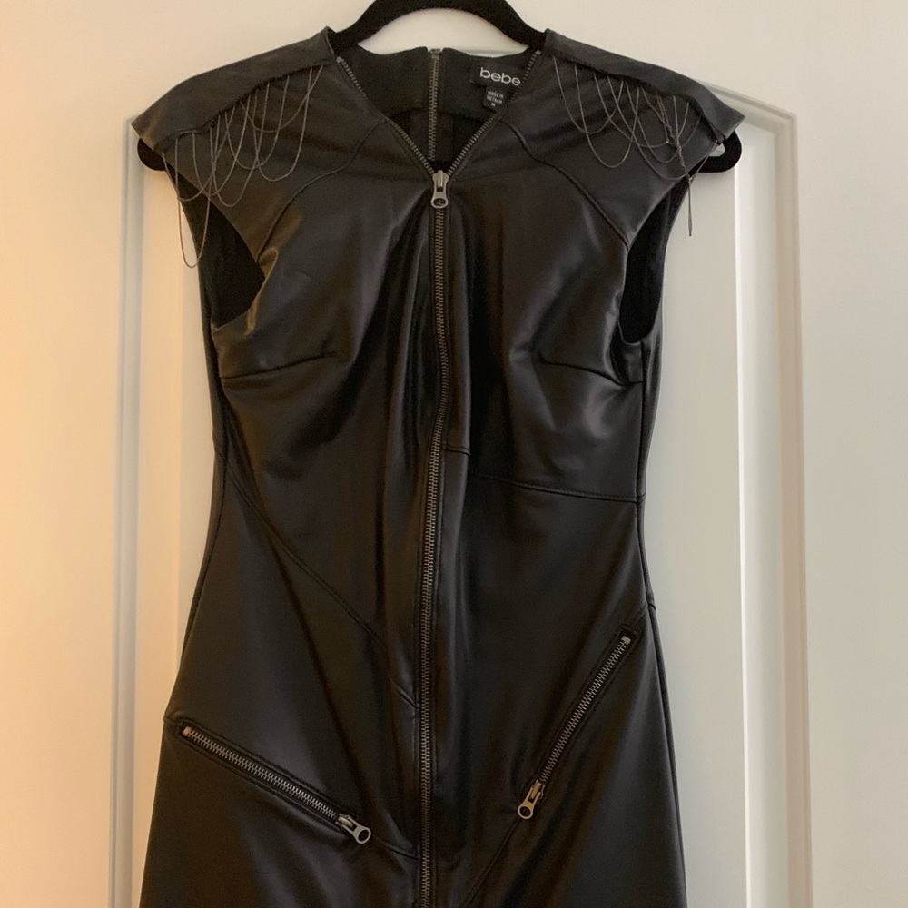 Bebe Faux Leather Dress